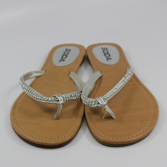SODA CRYSTAL BLING FLIP FLOP SANDAL THONG - Picture 2 of 2